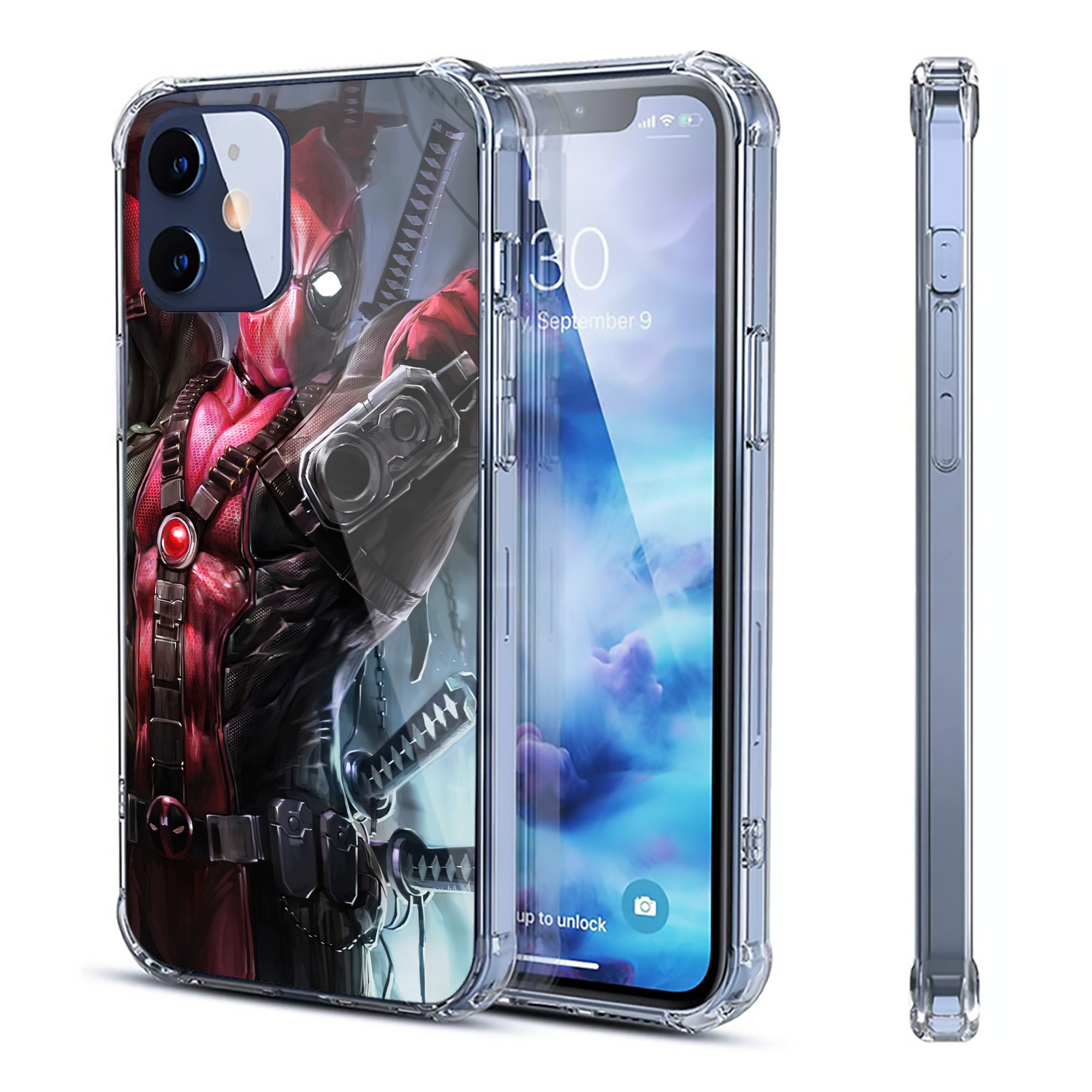 （画像用） Deadpool デッドプール 【iPhone 12シリーズ対応】透明スマホケース（クリアソフトケース）